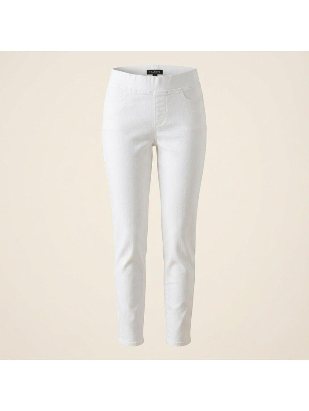 Talbots Simply Flattering White Jeggings Size 8 Regular Mid Rise Pull On Pants